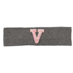 Baby Boy Girl Pink Pearl Letters Headband Hair Accessories New Child Kids Soft Ribbed Cotton Elastic Headwear Hair Band