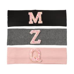 Baby Boy Girl Pink Pearl Letters Headband Hair Accessories New Child Kids Soft Ribbed Cotton Elastic Headwear Hair Band