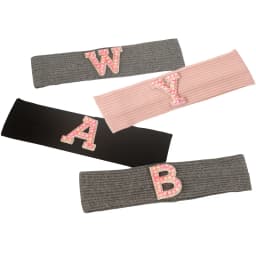 Baby Boy Girl Pink Pearl Letters Headband Hair Accessories New Child Kids Soft Ribbed Cotton Elastic Headwear Hair Band