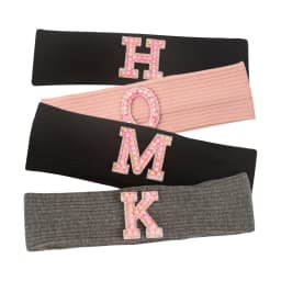 Baby Boy Girl Pink Pearl Letters Headband Hair Accessories New Child Kids Soft Ribbed Cotton Elastic Headwear Hair Band