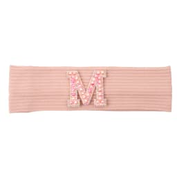 Baby Boy Girl Pink Pearl Letters Headband Hair Accessories New Child Kids Soft Ribbed Cotton Elastic Headwear Hair Band