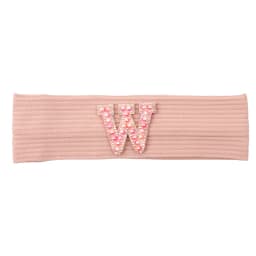 Baby Boy Girl Pink Pearl Letters Headband Hair Accessories New Child Kids Soft Ribbed Cotton Elastic Headwear Hair Band
