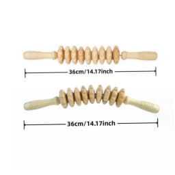 Wood Therapy Fasci Massage Tools, Curved Wooden Massage Roller Cellulite Reduction and Muscle Tension (Wood)