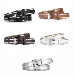1spc Punk Style Rivet Decorative Needle Buckle PU Leather Belt, High End Women's Versatile Jeans Belt