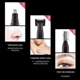 Electric Nose Ear Hair Trimmer for Men Painless Rechargeable Eyebrows Beard Hair Clipper Shaver 3 in 1 Nose Hair Trimmer