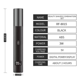 Electric Nose Ear Hair Trimmer for Men Painless Rechargeable Eyebrows Beard Hair Clipper Shaver 3 in 1 Nose Hair Trimmer