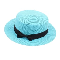 Women's British-Style Summer Hat Simple Small-Brimmed Straw Hat Korean-Style Bow-Knot Flat-Top Sun Hat Popular Women's Straw Hat