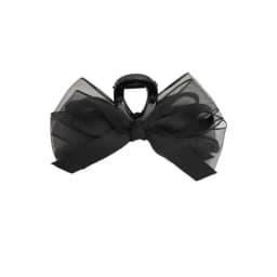 1pc Black mesh bow, grab clip, multiple hair clips, high-end headpiece, elegant shark clip