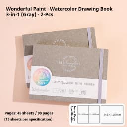 100% Cotton Watercolor Drawing Book Languo Thick Paper 230g/300g Pocket Sketchbook Tearable Art Supplies Marker Painting Paper