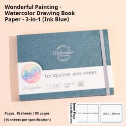 100% Cotton Watercolor Drawing Book Languo Thick Paper 230g/300g Pocket Sketchbook Tearable Art Supplies Marker Painting Paper