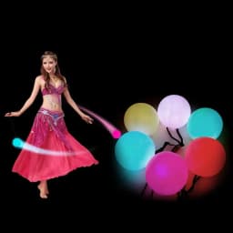 LED Ball Stage Performance Balls Belly Dance LED Multi-Coloured Accessories Children Glow POI Thrown Ball Prop Belly Dancing