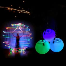 LED Ball Stage Performance Balls Belly Dance LED Multi-Coloured Accessories Children Glow POI Thrown Ball Prop Belly Dancing