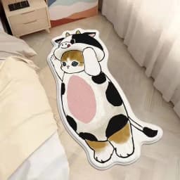 VIKAMA Cartoon Cat Carpet, Plush And Warm Bedside Blanket, Cute And Girlish Bedroom, Children's Room Carpet, Home Decoration