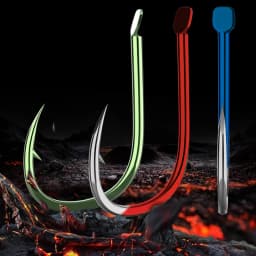 50Pcs-100Pcs ISEAMA Flat Fishing Hook High-Carbon Steel Barbed Fishing Hook Live Bait Holder Carp Fishing Worm Hooks Accessories