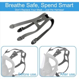 RALCA-2 Pcs Replacement Head Harness Straps For Full Facepieces 6000 Series For Full Face Respirators Mask