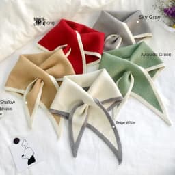 Women Autumn Warm Fake Collars Small Shawl Female Knit Scarf Girls Shirt False Collar for Sweater Dress Shirt Detachable Collar