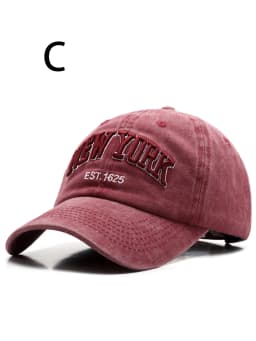 1 unisex all season wearing pure cotton washed letters NEW YORK fashionable baseball cap