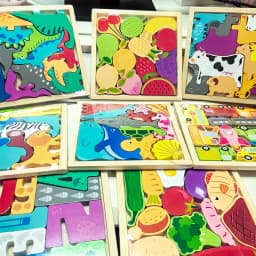 Children Montessori Wooden Toys Block Cartoon Animal Three-dimensional Jigsaw Puzzle Early Education Grab Board 3d Puzzle Toys