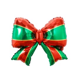 5Pcs Bowknot Foil Balloon Christmas Party Decoration Stole Christmas Green Red Merry Xmas Supplies For Home Air Globos Gifts