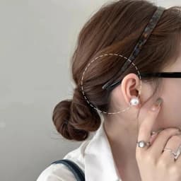 Ladies Non-Clamping Ear Bone Hair Accessories Acetic Acid Headband Headband High-End Hairband Girls 2025 New Summer Elegant He