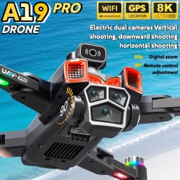 Genuine Drone A19 Pro 8K Professional HD Dual Camera Photography Brushless Foldable Quadcopter 5G GPS RC Distance Drones Toys