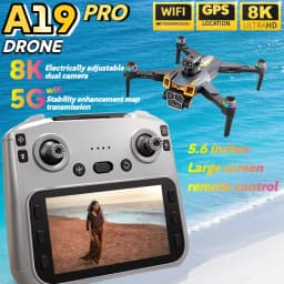 Genuine Drone A19 Pro 8K Professional HD Dual Camera Photography Brushless Foldable Quadcopter 5G GPS RC Distance Drones Toys