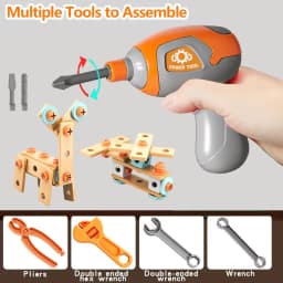 Kids Tool Set DIY Nut Assembly Puzzle Simulated Screwing Toolbox Early Educational Disassembly Repair Kit STEM Montessori Toys