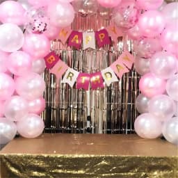 Pastel Pink White Latex Balloons Set Metallic Pink Confetti Balloon Wedding Bridal Shower Baby Shower Girls Birthday Decorations