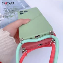 15T Crossbody Necklace Strap Cord Lanyard Soft Case for Xiaomi 15T 17T Pro Mi15 T Camera Protect Silicone Bumper Cover Shell