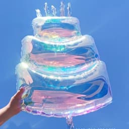 Personalized Colorful Butterfly Transparent Bow Aluminum Film Balloon, Birthday Party Cake Balloon Anniversary Background Decora