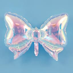 Personalized Colorful Butterfly Transparent Bow Aluminum Film Balloon, Birthday Party Cake Balloon Anniversary Background Decora