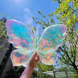 Personalized Colorful Butterfly Transparent Bow Aluminum Film Balloon, Birthday Party Cake Balloon Anniversary Background Decora
