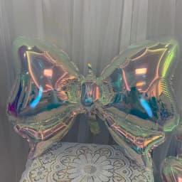 Personalized Colorful Butterfly Transparent Bow Aluminum Film Balloon, Birthday Party Cake Balloon Anniversary Background Decora