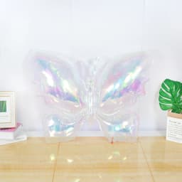 Personalized Colorful Butterfly Transparent Bow Aluminum Film Balloon, Birthday Party Cake Balloon Anniversary Background Decora