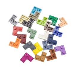 10pcs 2420 2x2 Corner Building Block Moc Accessories Compatible with Brick Children Toys Gift Box