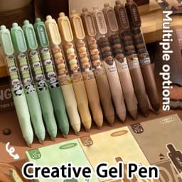 4PC Gel Pen Press Neutral Brush Question Black Water Pen High Beauty Ins Wind Signature Pen Cute Quick Drying Erasable
