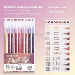 LANGUO 144/6 Colors Acrylic Gel Pen 1.0mm Large Capacity Student Writing Pen Painting Drawing Office School Supplies Stationery