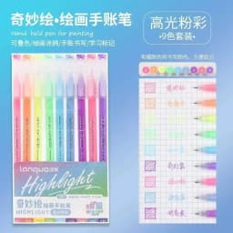 LANGUO 144/6 Colors Acrylic Gel Pen 1.0mm Large Capacity Student Writing Pen Painting Drawing Office School Supplies Stationery
