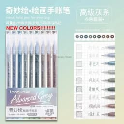 LANGUO 144/6 Colors Acrylic Gel Pen 1.0mm Large Capacity Student Writing Pen Painting Drawing Office School Supplies Stationery