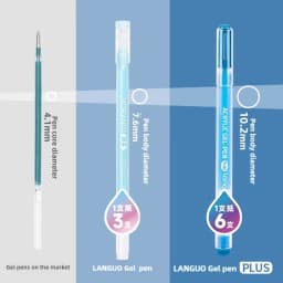 LANGUO 144/6 Colors Acrylic Gel Pen 1.0mm Large Capacity Student Writing Pen Painting Drawing Office School Supplies Stationery