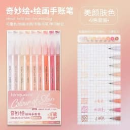 LANGUO 144/6 Colors Acrylic Gel Pen 1.0mm Large Capacity Student Writing Pen Painting Drawing Office School Supplies Stationery