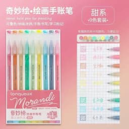 LANGUO 144/6 Colors Acrylic Gel Pen 1.0mm Large Capacity Student Writing Pen Painting Drawing Office School Supplies Stationery