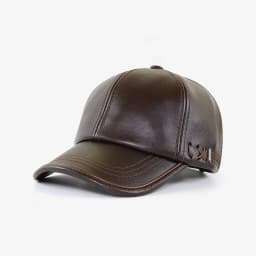 Autumn/Winter Leather-Trimmed Hats Middle-Aged and Elderly Fashionable Versatile Peaked Caps Warm Men's Outdoor Baseball Caps