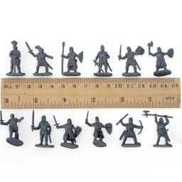 100pcs/set Ancient Soldier Miniature Decorative Model Party Gathering Decoration Simulated Battlefield Medieval Knight Style TMZ
