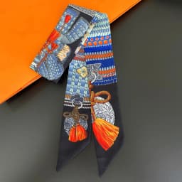 2025 Hot Fashion Decorative Handbag Handle Strap Bag Twill Silk Scarf Tied Bag Ribbon Long Streamer Women's Headband 5*90cm