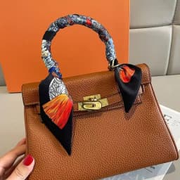 2025 Hot Fashion Decorative Handbag Handle Strap Bag Twill Silk Scarf Tied Bag Ribbon Long Streamer Women's Headband 5*90cm