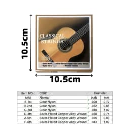 1/2Pcs Classical Guitar Strings - Nylon Core Basses-Silver-Plated Copper Alloy Wound - Normal Tension/Guitar Parts Accessories