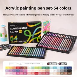 LANGUO 90/6 Colors Acrylic Gel Pen Large Capacity 1.0mm Student Writing Pen Painting Drawing Office School Supplies Stationery