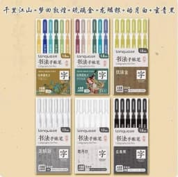 LANGUO 90/6 Colors Acrylic Gel Pen Large Capacity 1.0mm Student Writing Pen Painting Drawing Office School Supplies Stationery