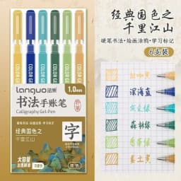 LANGUO 90/6 Colors Acrylic Gel Pen Large Capacity 1.0mm Student Writing Pen Painting Drawing Office School Supplies Stationery